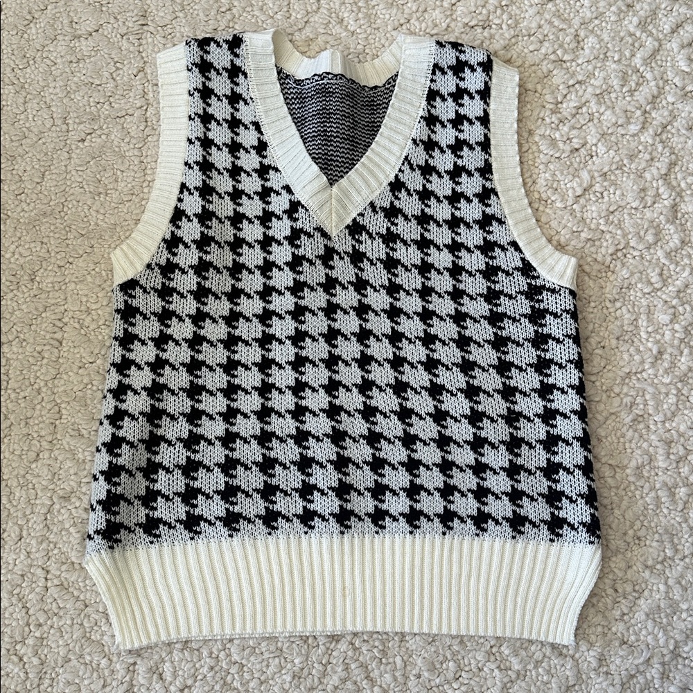 Knit Herringbone Sweater Vest XS/S